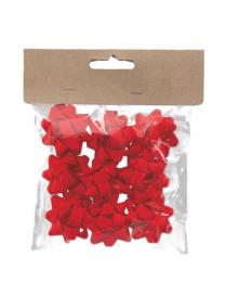 RED VELVET ROSETTES 5cm 9 pieces