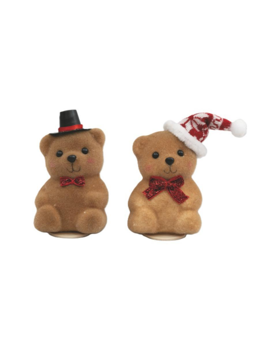 10cm BROWN POLYSTYRENE BEAR
