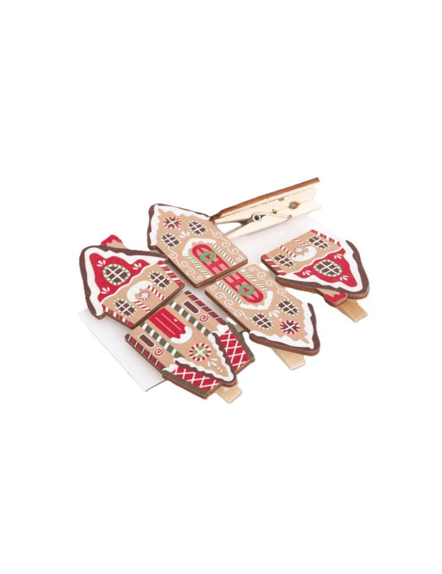 Wooden Pegs for Package Closure, 6 pieces, 4cm