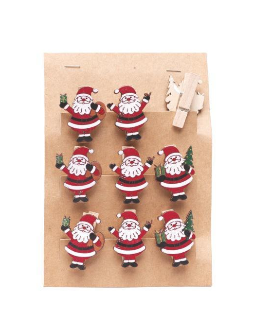 WOODEN PACKAGE CLOSURE PEGS 9 pieces 4cm