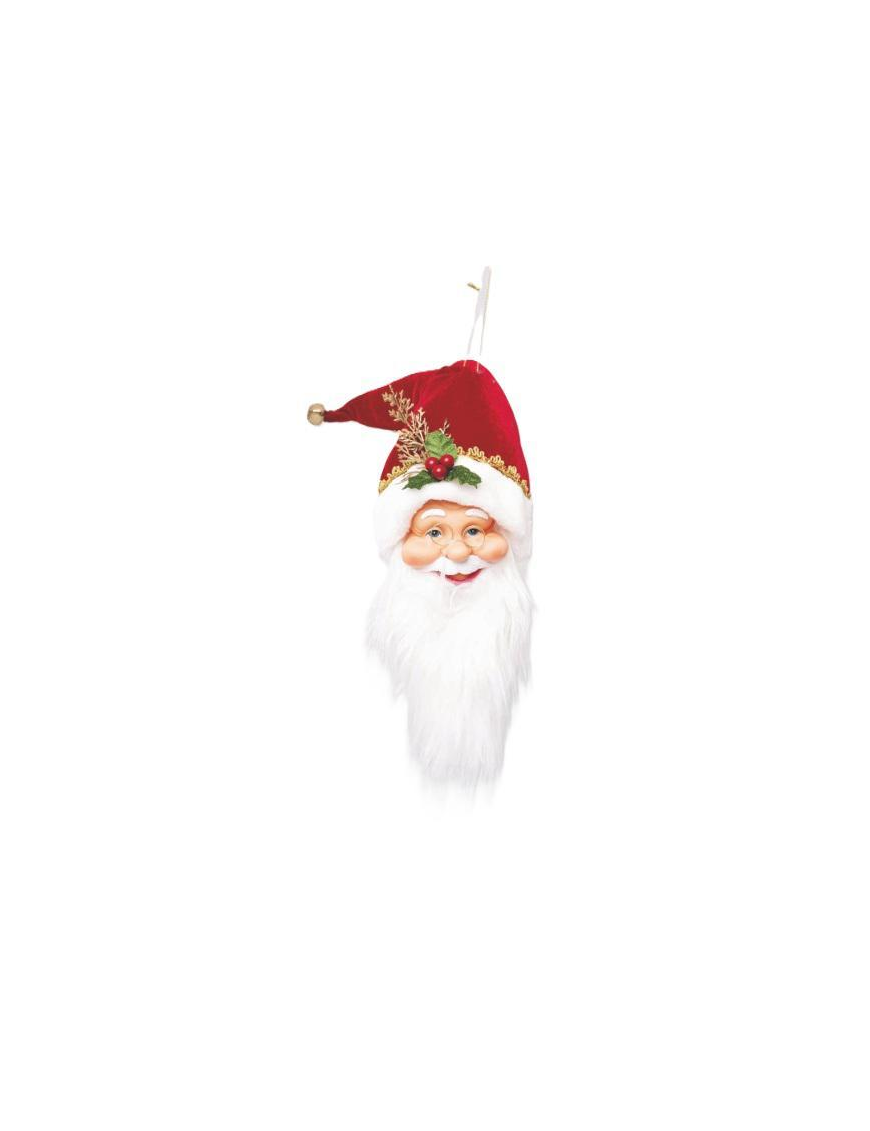 TESTA BABBO NATALE POLIESTERE 60cm