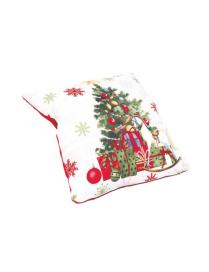 XMAS TREE LINE POLYESTER CUSHION 40cm