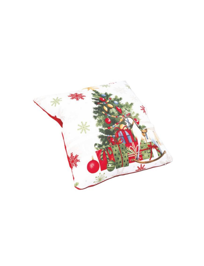 XMAS TREE LINE POLYESTER CUSHION 40cm