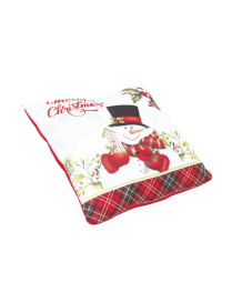 SNOWMAN LINE POLYESTER CUSHION 40cm