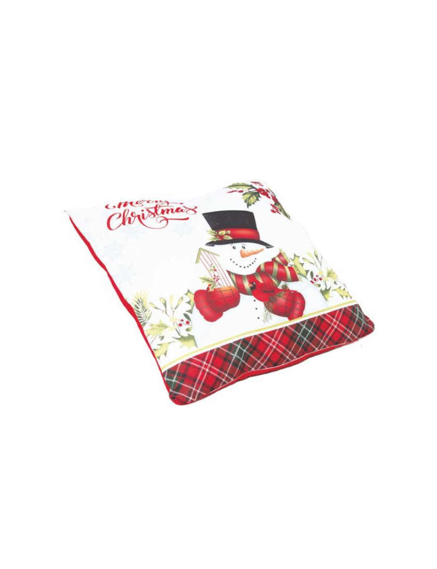 SNOWMAN LINE POLYESTER CUSHION 40cm