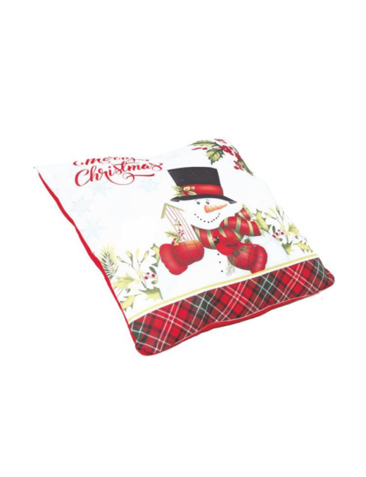 SNOWMAN LINE POLYESTER CUSHION 40cm
