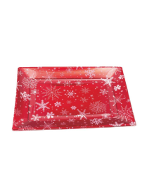 LINEA PLASTICA  ROSSO VASSOIO RETTANGOLARE 38x28cm
