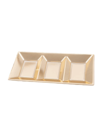 LINEA PLASTICA  ORO VASSOIO RETTANGOLARE 38x18cm