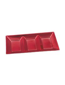 LINEA PLASTICA  ROSSO VASSOIO RETTANGOLARE 38x18cm