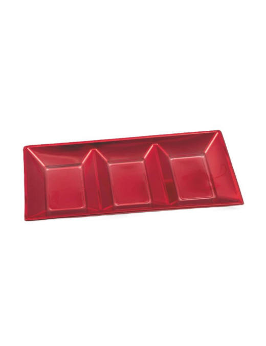 LINEA PLASTICA  ROSSO VASSOIO RETTANGOLARE 38x18cm