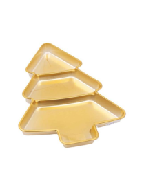 GOLD PLASTIC LINE TREE TRAY 40x29cm