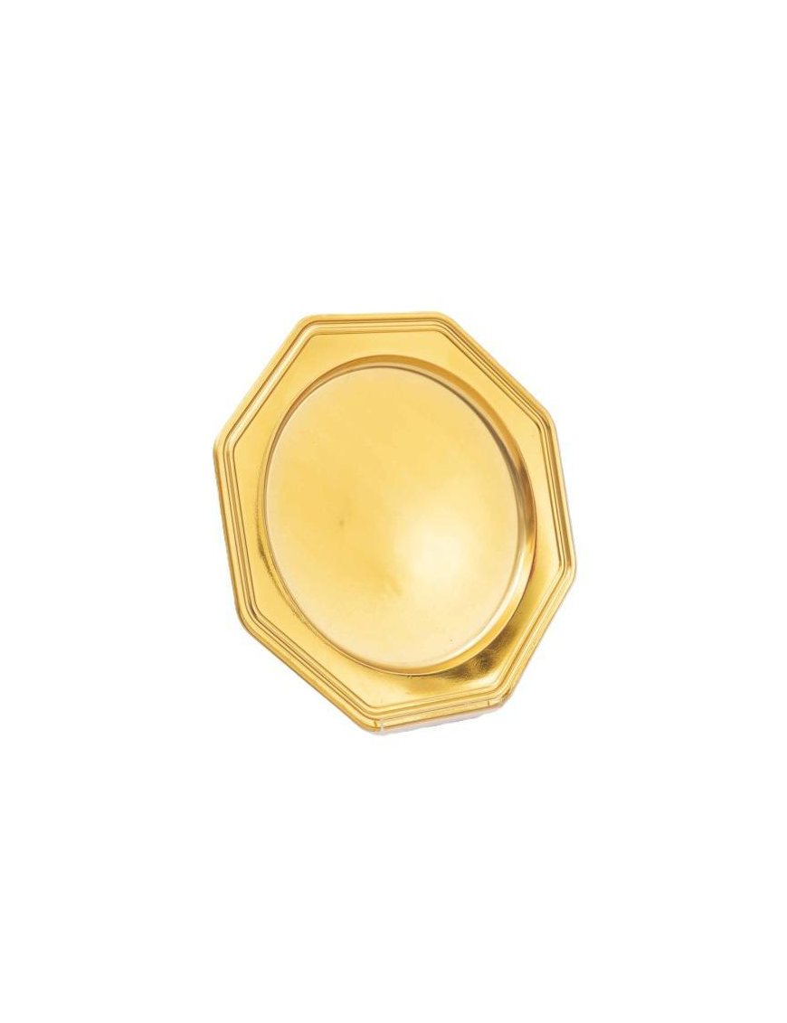 GOLD PLASTIC LINE OCTAGONAL TRAY 30cm