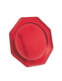 LINEA PLASTICA  ROSSO VASSOIO OTTAGONALE 30cm