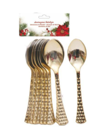 LINEA PLASTICA  ORO CUCCHIAI 12pezzi  17cm