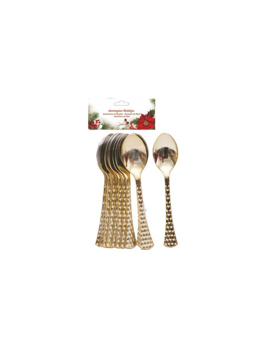 LINEA PLASTICA  ORO CUCCHIAI 12pezzi  17cm