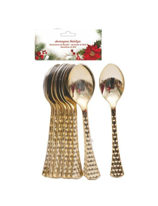 LINEA PLASTICA  ORO CUCCHIAI 12pezzi  17cm