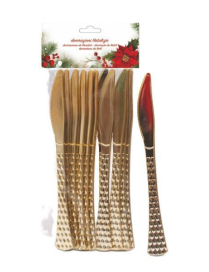 LINEA PLASTICA  ORO COLTELLI 12pezzi  20cm