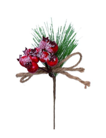 15cm Red PVC Pick with Pomegranates