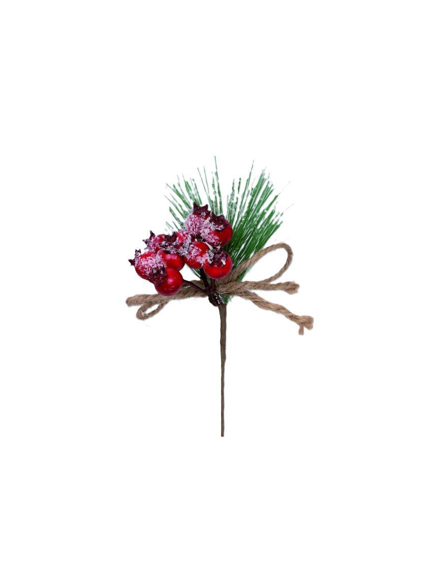 15cm Red PVC Pick with Pomegranates