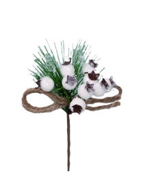 PICK PVC 15cm BIANCO CON MELOGRANI