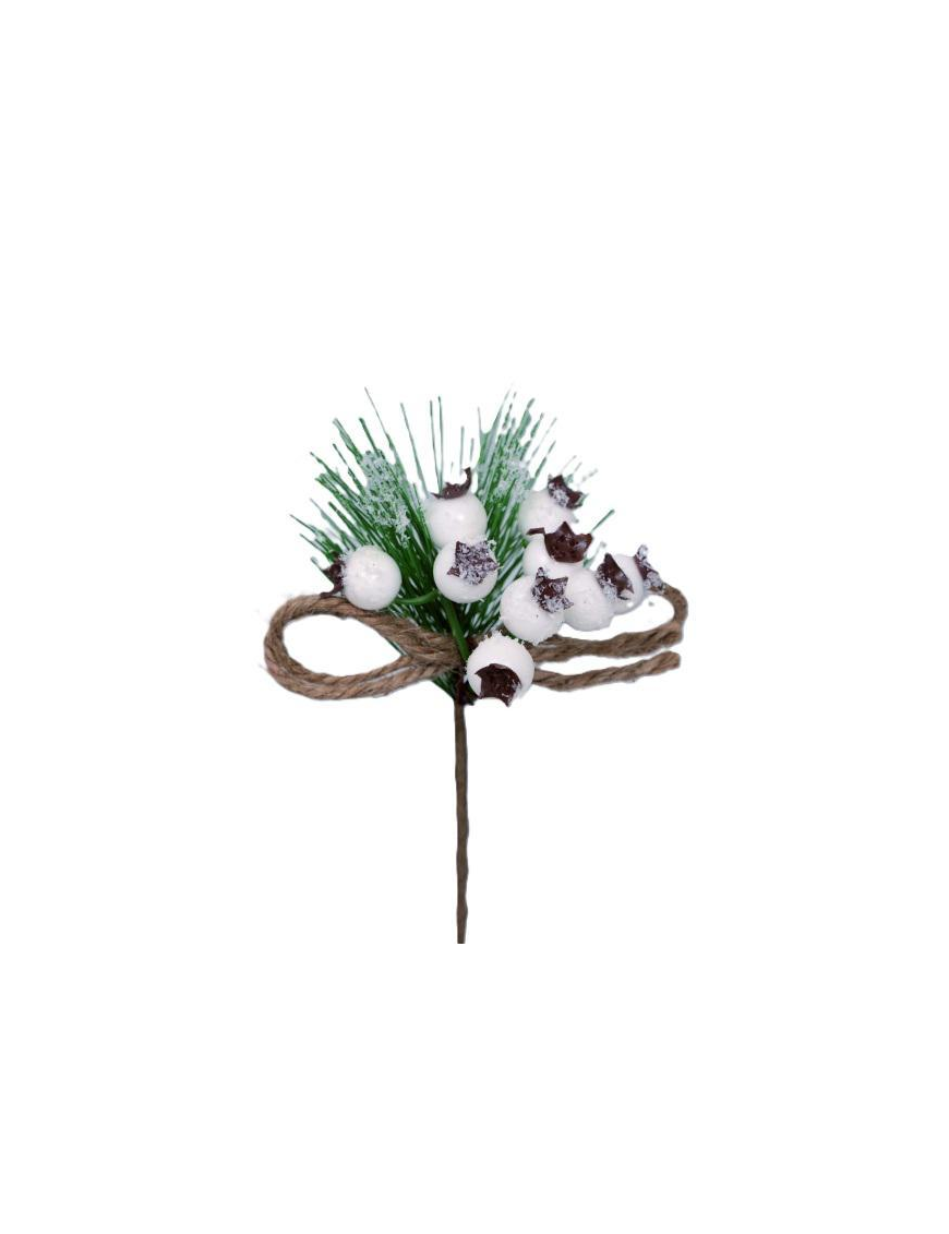 PICK PVC 15cm BIANCO CON MELOGRANI