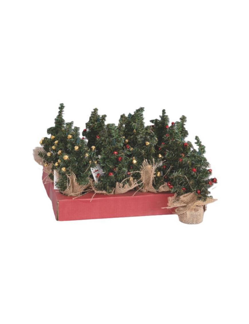 Green PVC Tree 22cm with Jute Base