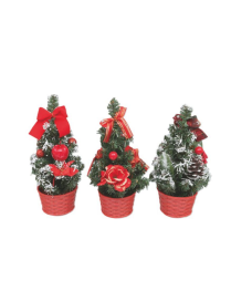 ALBERELLO PVC VERDE 20cm DECRORO ROSSO