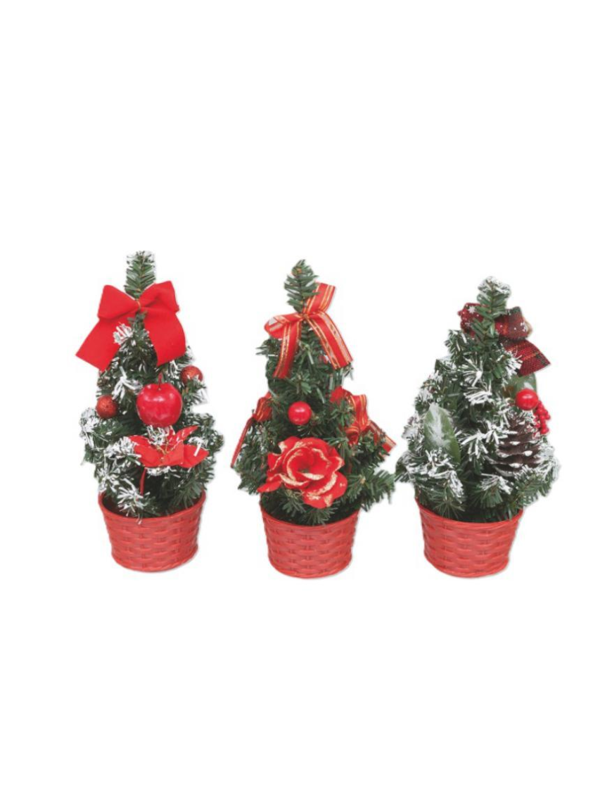 ALBERELLO PVC VERDE 20cm DECRORO ROSSO