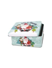 15cm SQUARE TIN BOX