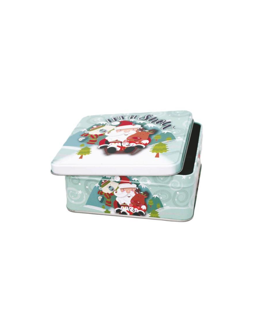 15cm SQUARE TIN BOX
