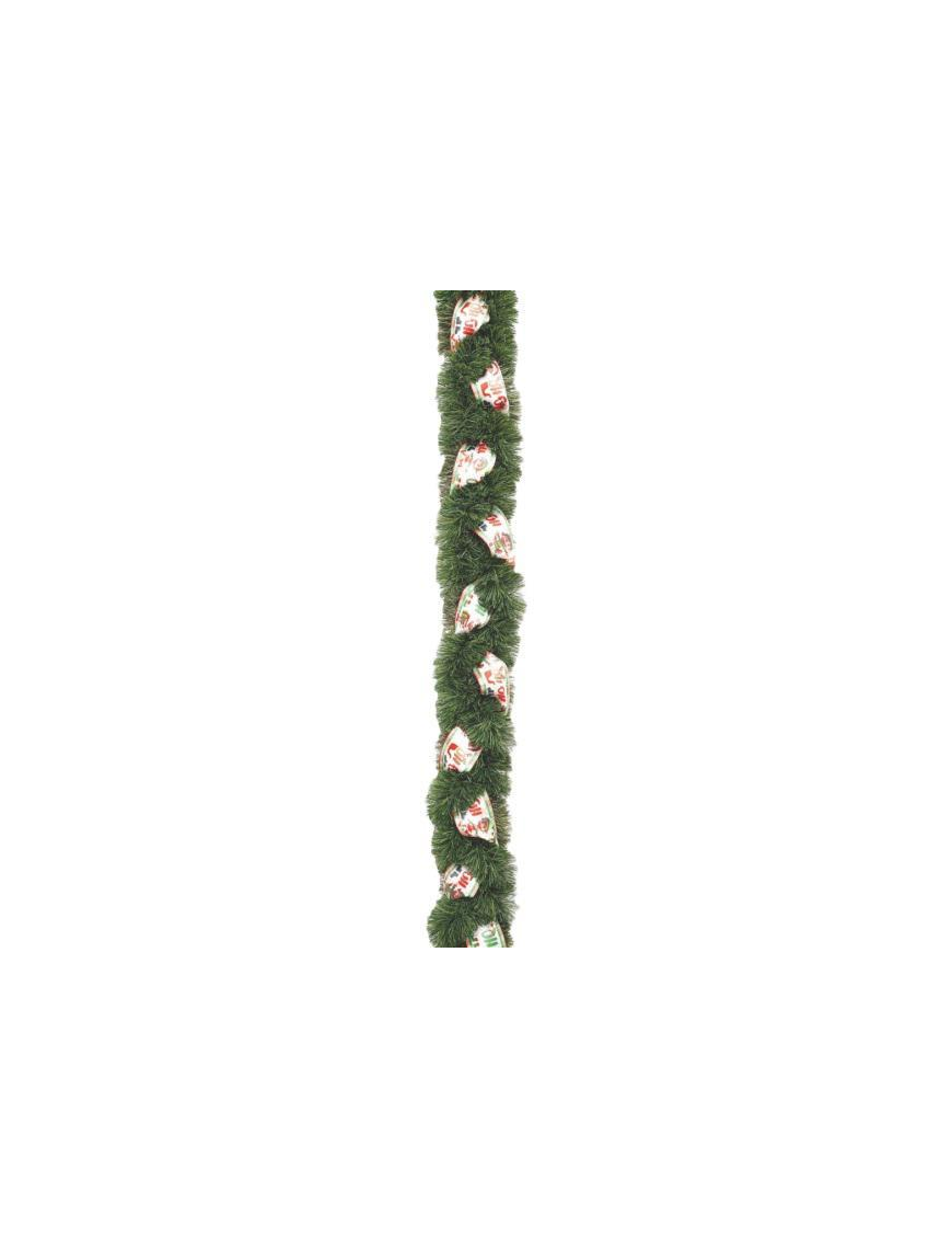 GHIRLANDA VERDE PVC cm10x2,5mt CON NASTRO