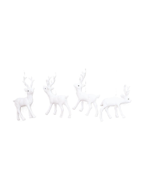 WHITE REINDEER PVC HANGER 13cm