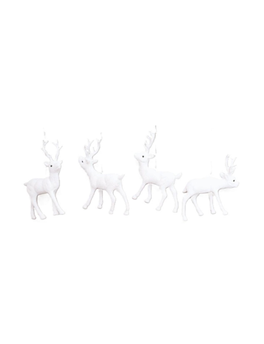 WHITE REINDEER PVC HANGER 13cm
