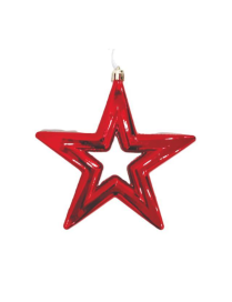 PVC HANGER STAR 14cm RED