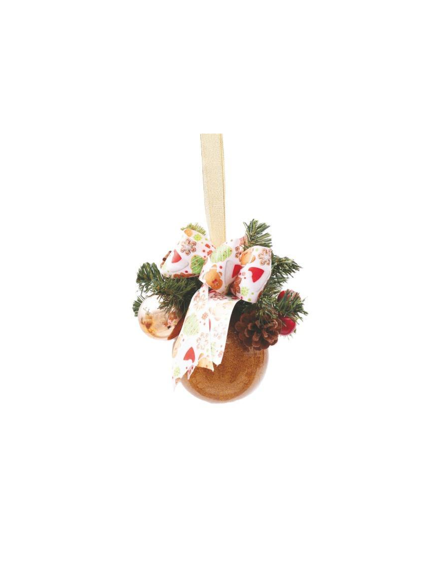 GOLD GINGERBREAD POLYSTYRENE BALL 120mm