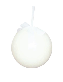 WHITE GLITTER EFFECT SPHERE 120mm