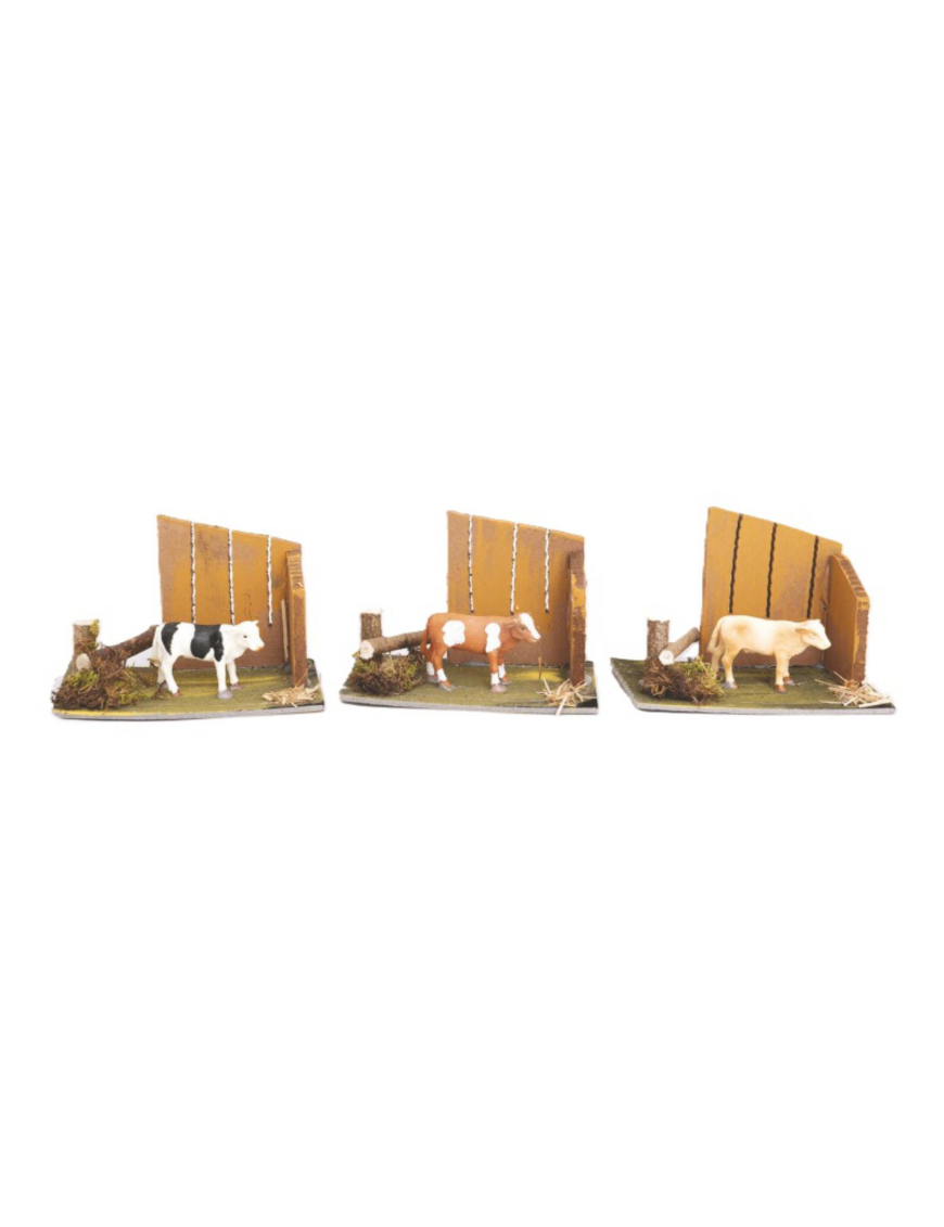 AMBIENTAZIONE CON MUCCA 14x8x9,cm