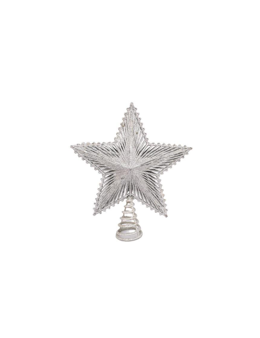 PUNTALE STELLA 20x21cm ARGENTO