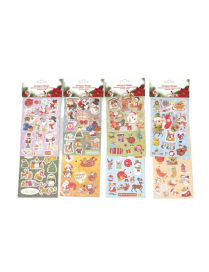 CHRISTMAS STICKERS 11x29cm 3 SHEETS