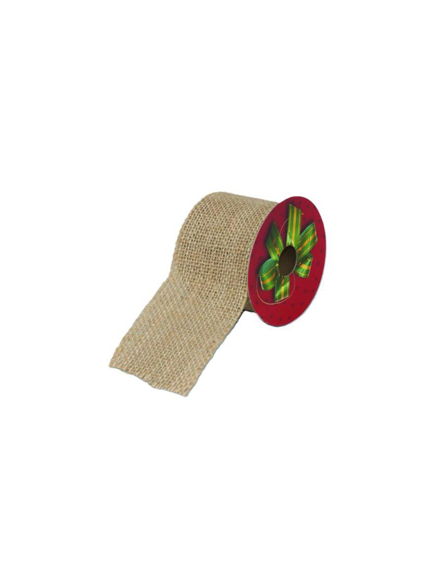 CHRISTMAS JUTE RIBBON 6cm x 3m