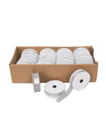 15mm x 2mt SILVER POLYESTER RIBBON