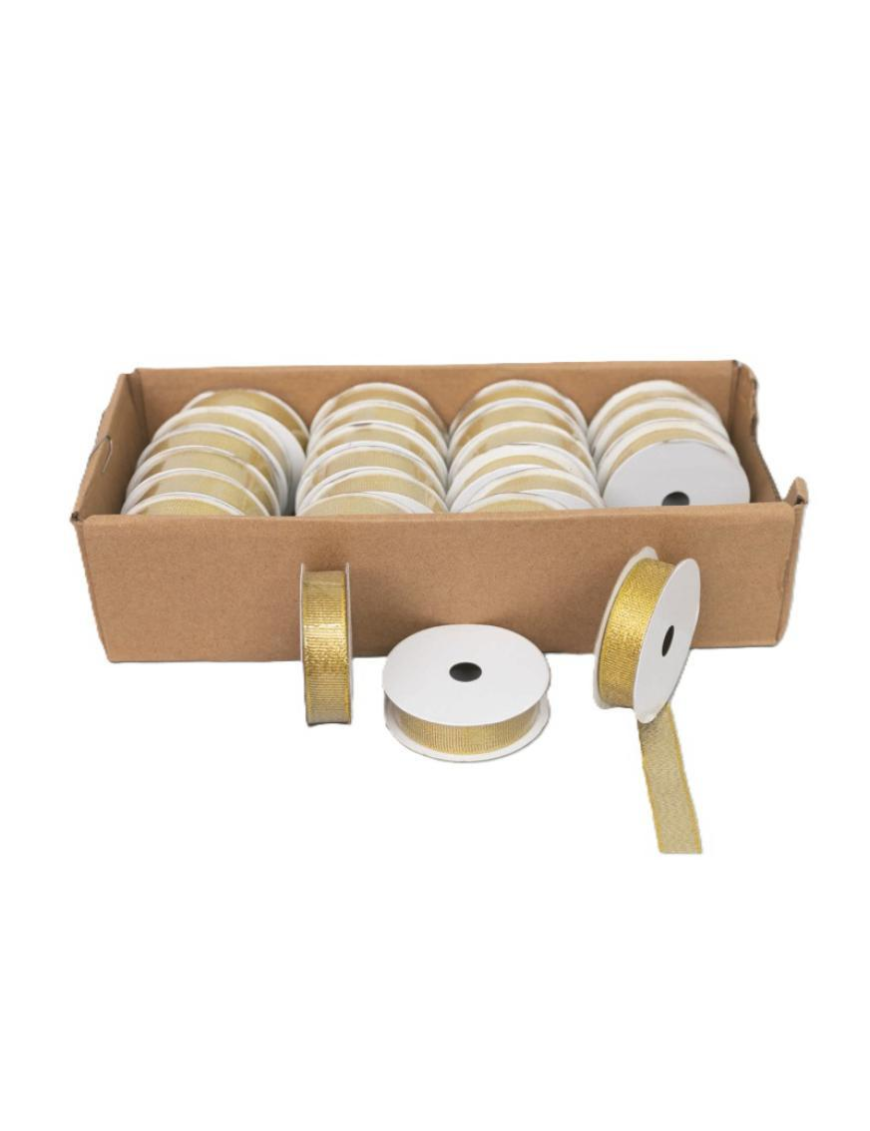 POLYESTER RIBBON 15mm x 2mt GOLD