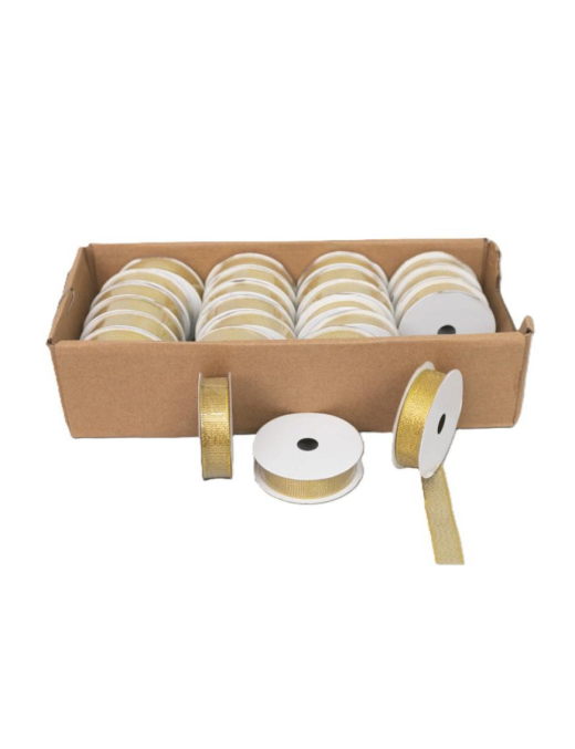 POLYESTER RIBBON 15mm x 2mt GOLD