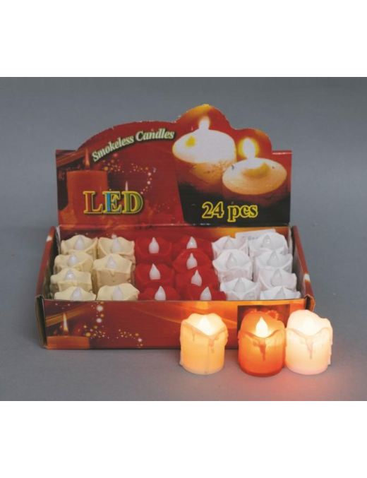 CANDELA PVC LED 3,5x5cm COL.ASS AC-11039