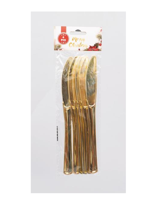 L.PL ORO COLTELLI 6pz 20cm 16435