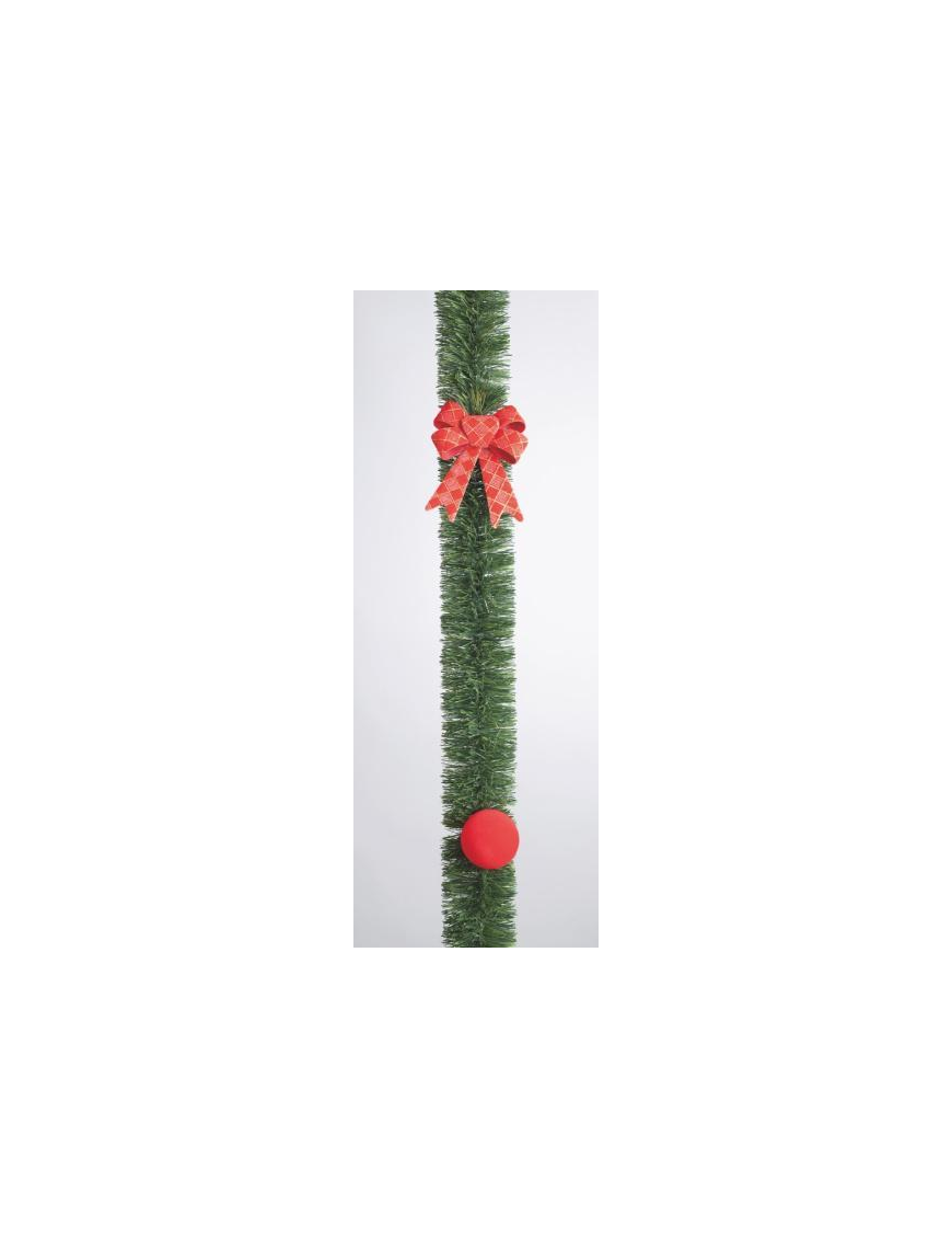 GHIRLANDA VERDE mm80x270cm C/SFERE VELLU