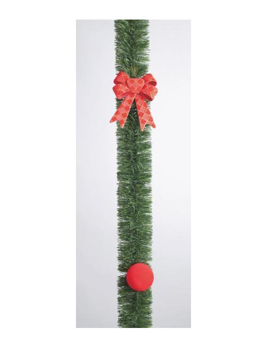 GHIRLANDA VERDE mm80x270cm C/SFERE VELLU