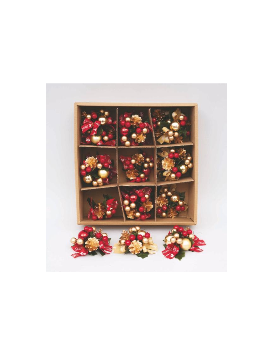 GIROCANDELA 10cm C/SFERE+NASTRI 88316