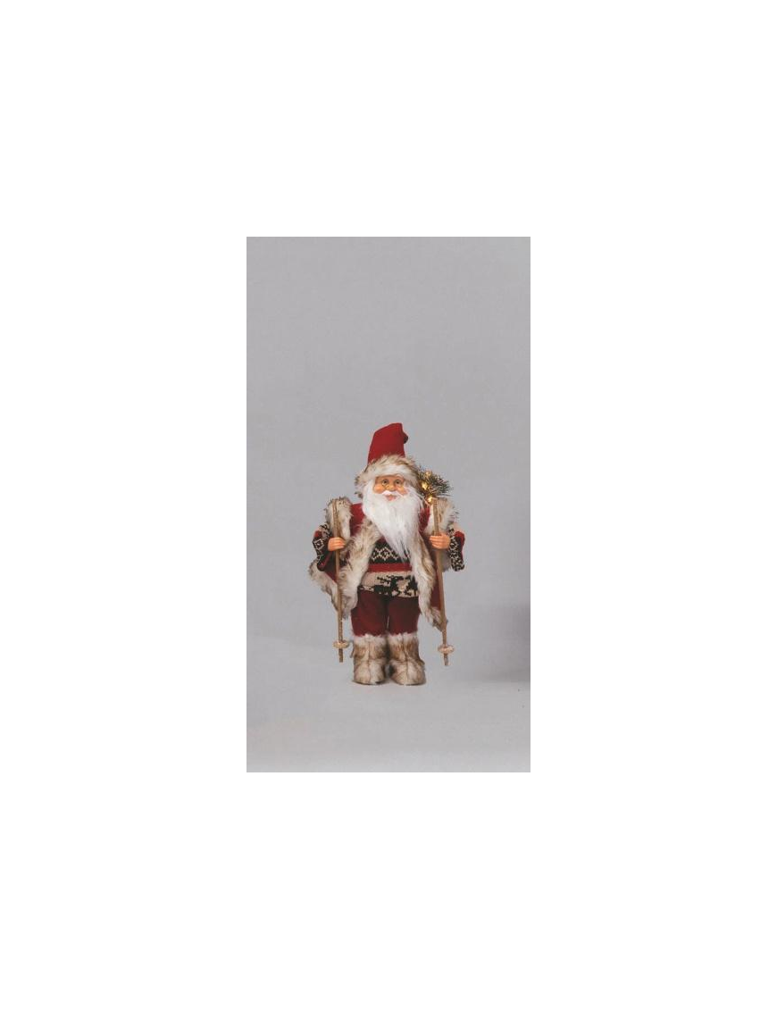 BABBO NATALE ROSSO C/SCII  30cm EL-75720