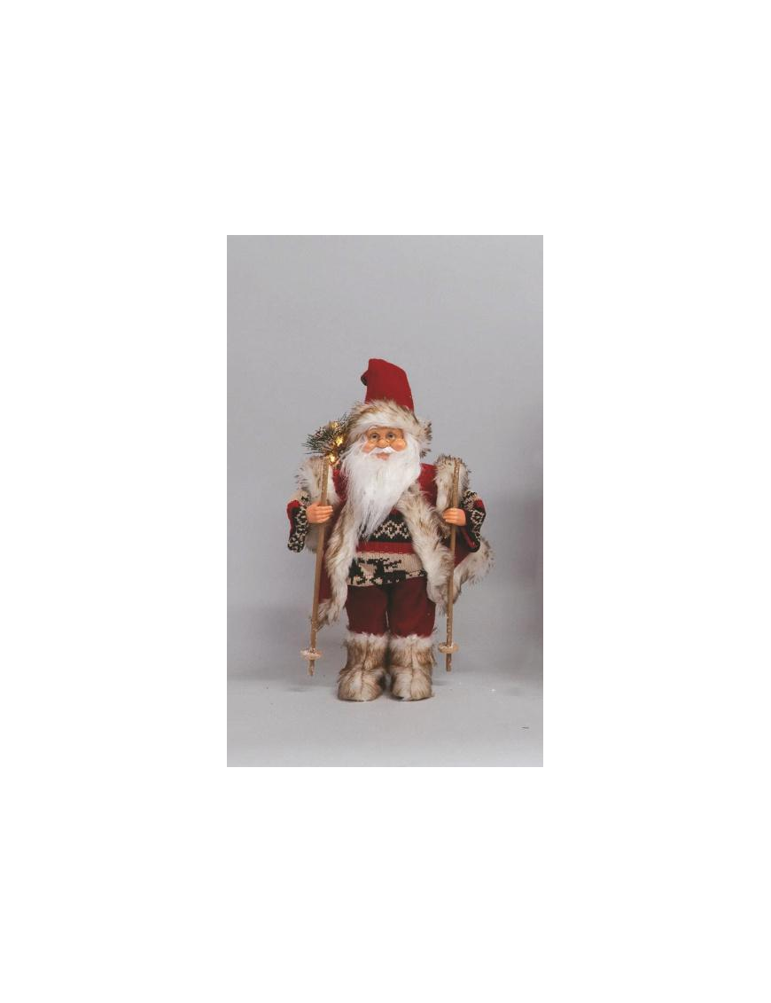 BABBO NATALE ROSSO C/SCII  40cm EL-75721